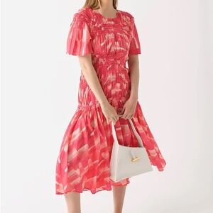 Elegant Pink Patterned Dress